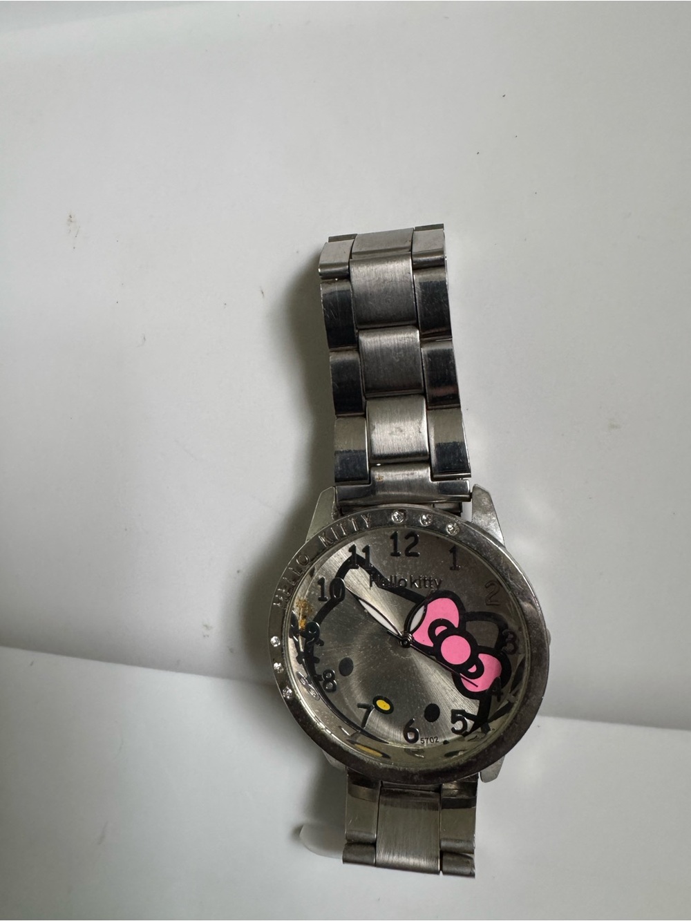 Hello Kitty Silver Watch with Pink Bow